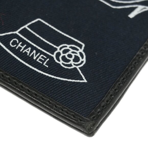 Chanel Navy Canvas Icon Chain Handbag 115784 - Picture 3 of 9